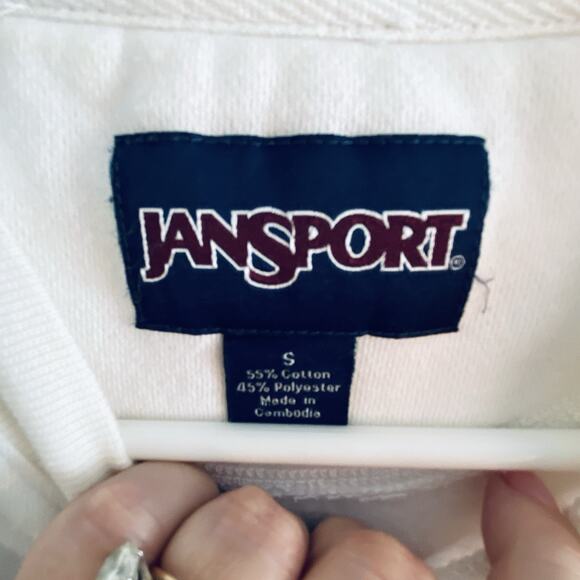 Vintage Hampton University Jansport Sweatshirt Mens Small White Pullover Shirt - Picture 2 of 6